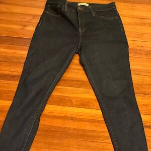 Madewell Women's Skinny Jeans - Dark Blue